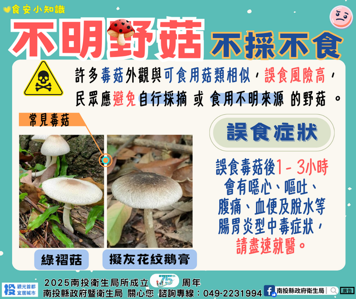 不明野菇、不採不食圖片